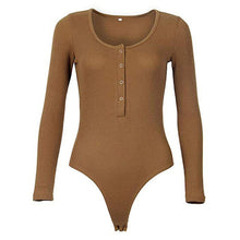 Load image into Gallery viewer, Bodysuit Buttons Sexy Skinny Body Tops Suit Women Rompers Short Sleeve Bodycon Bodysuits Summer Short Jumpsuits Overalls